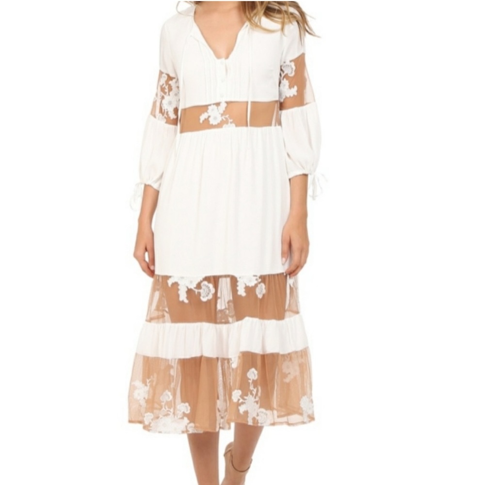 For Love and Lemons FL&L Eva Midi Dress Size XS EUC - Picture 1 of 7
